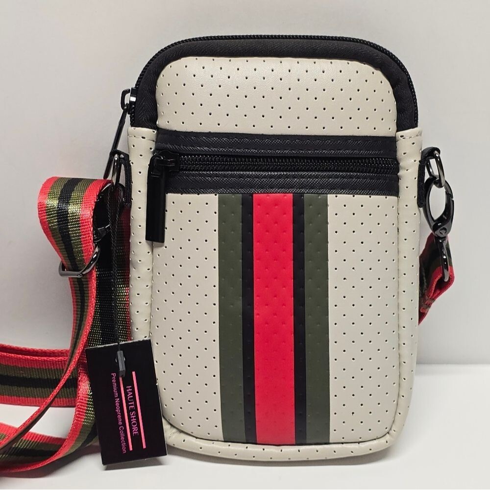 Haute Shore Casey Roma Neoprene Crossbody Camera Bag Ivory NWT